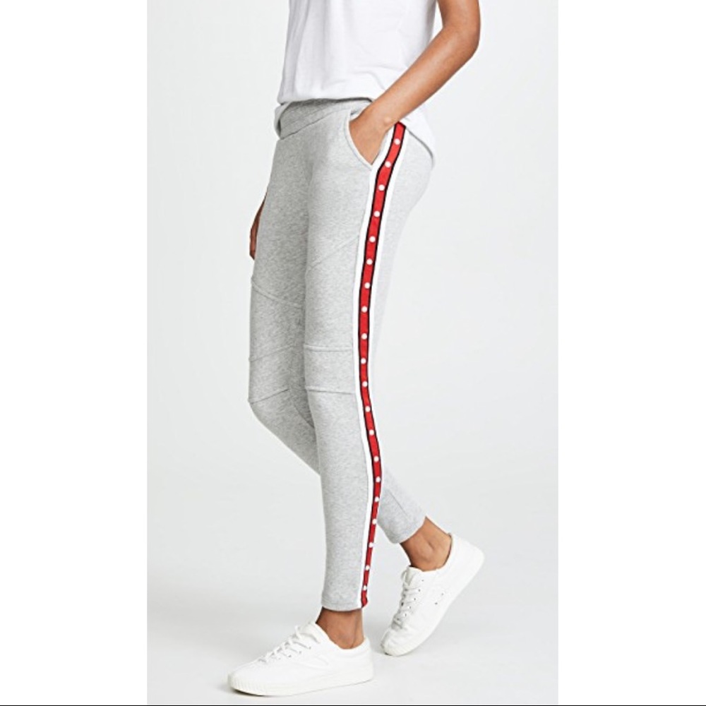 Generation Love gray sweatpants pearl stripe